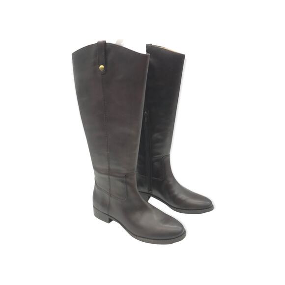 Inc International Concepts Womens Fawne Boots Brown Leather Knee High Zip 9.5M - Picture 1 of 12